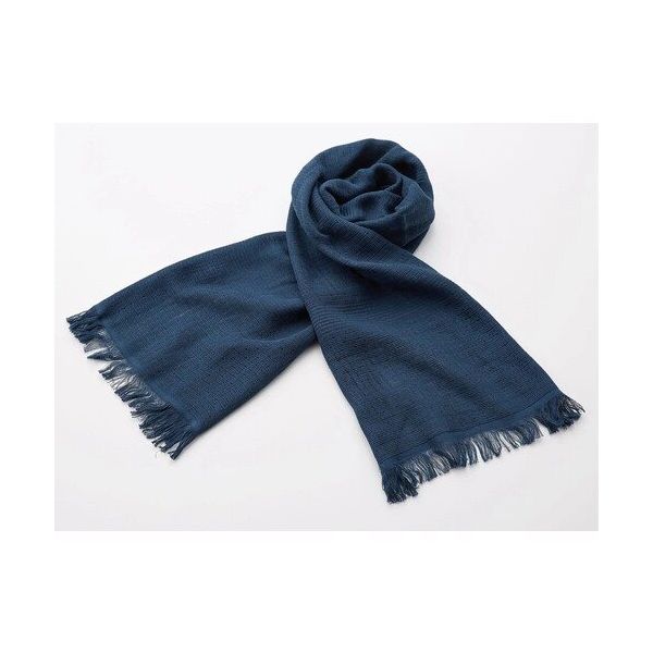 みやざきタオル IM 今治マフラー SEASON ネイビー IMSEA-NAVY 1枚 681-7310（直送品）