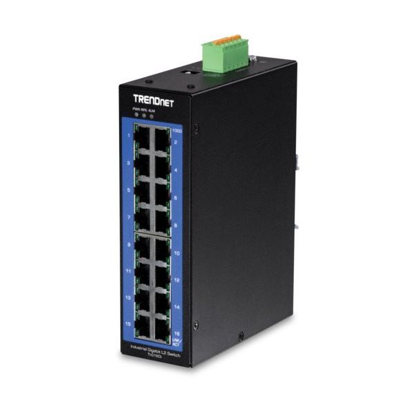 TRENDnet 16ポート 産業用ギガビットL2マネージドDINレールスイッチ TIーG160i 1個 685-0323（直送品）