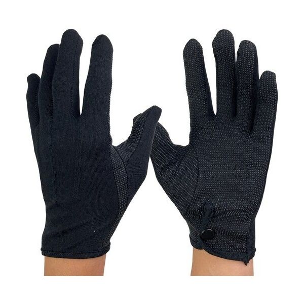 ウインセス WINCESS 礼装用手袋 黒 綿 ホック 滑り止め付き LL (12双入) 5001H-BK-LL-12P 1袋(12双)（直送品）