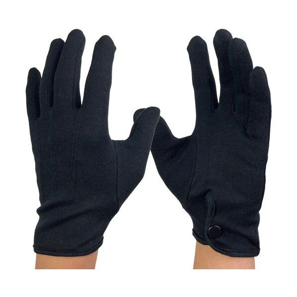 ウインセス WINCESS 礼装用手袋 黒 綿 ホック付き M (12双入) 1005-BK-M-12P 1袋(12双) 686-4452（直送品）