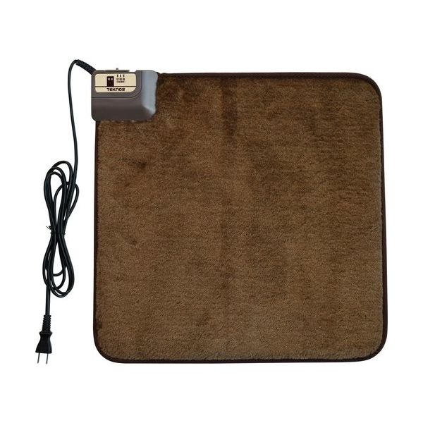 千住 TEKNOS 45×45ミニマット (強弱切替) ブラウン「発熱素材」 EC-K411H 1セット(15台) 686-6130（直送品）