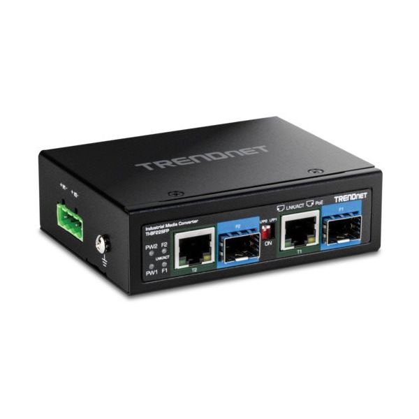 TRENDnet 2ポート 産業用SFP―ギガビットPoE++メディアコンバータ TIーBF22SFP 1個 686-7648（直送品）