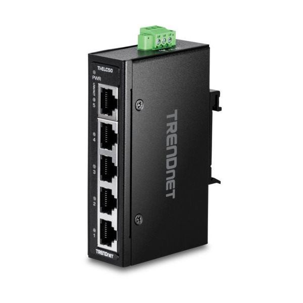 TRENDnet 5ポート 産業用ファストイーサネットDINレールミニスイッチ TIーELC50 1個 684-7023（直送品）