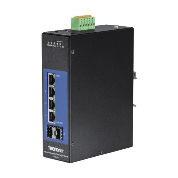 TRENDnet 6ポート 産業用ギガビットL2マネージドDINレールスイッチ TIーG642i 1個 685-0322（直送品）