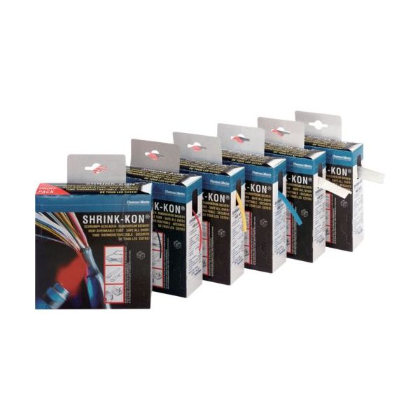 シュリンクコン 熱収縮チューブ Shrinkーkon(シュリンクコン)一般用カラーボックスタイプ グレー HSB250-8 1箱(1巻)（直送品）