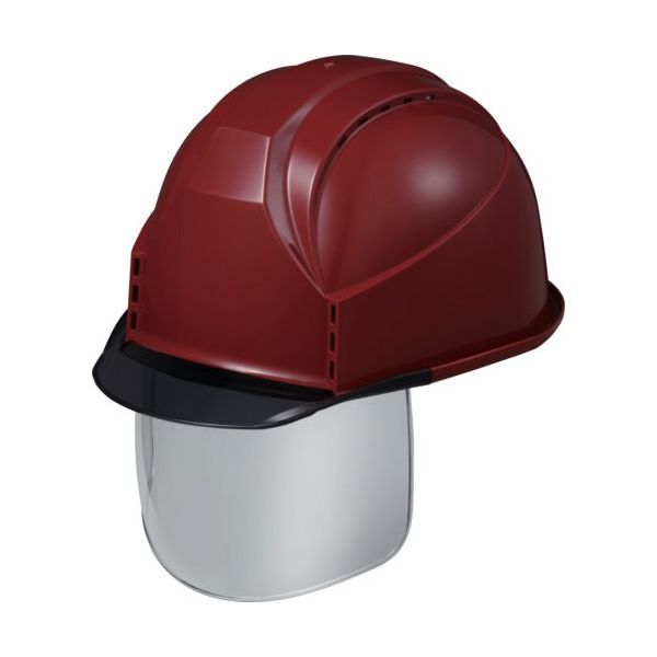 住べテクノプラスチック スミハット KKC3S型 帽体(エンジ)・バイザー(グレースモーク)・シールド付き KKC3S-B-18-G 1個（直送品）