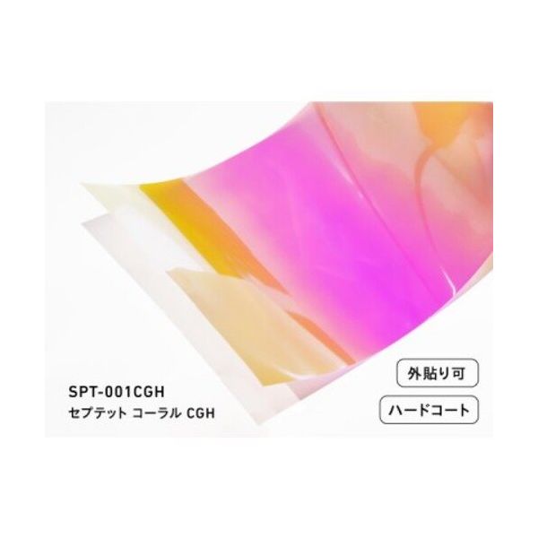 中川ケミカル カッティングシート セプテットフィルム SPT―001CGH コーラルCGH 1250mm SPT001CGH1250 1m（直送品）