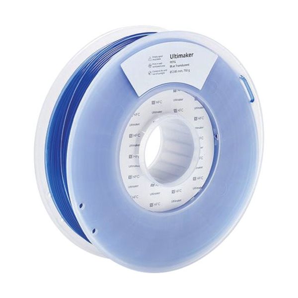 Ultimaker 純正フィラメント PETG BlueTranslucent 2.85mm 750g 227335 1巻 688-7312（直送品）