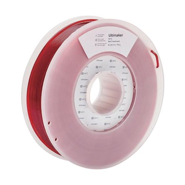 Ultimaker 純正フィラメント PETG RedTranslucent 2.85mm 750g 227337 1巻 688-8830（直送品）