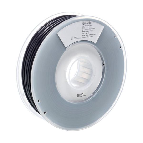 Ultimaker 純正フィラメント PLA Black 2.85mm 750g 1609 1巻 688-7338（直送品）