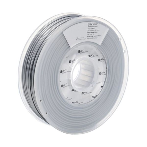 Ultimaker 純正フィラメント PLA SilverMetallic 2.85mm 750g 1612 1巻 688-8827（直送品）