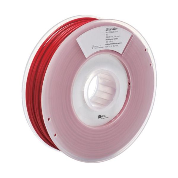 Ultimaker 純正フィラメント PLA Red 2.85mm 750g 1618 1巻 688-8833（直送品）