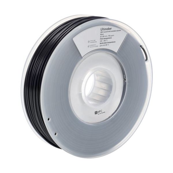 Ultimaker 純正フィラメント ABS Black 2.85mm 750g 1621 1巻 688-7314（直送品）