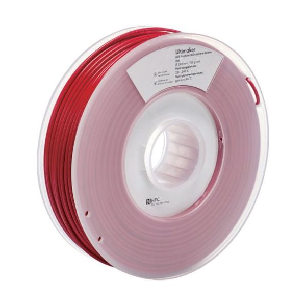 Ultimaker 純正フィラメント ABS Red 2.85mm 750g 1623 1巻 688-8829（直送品）