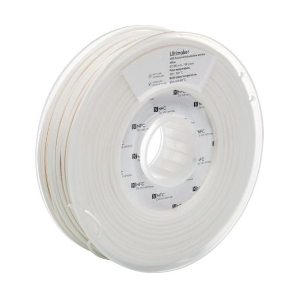 Ultimaker 純正フィラメント ABS White 2.85mm 750g 1622 1巻 688-7328（直送品）