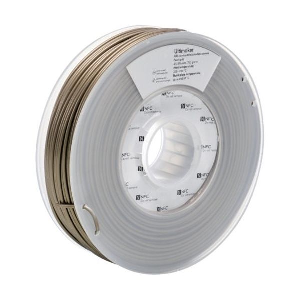 Ultimaker 純正フィラメント ABS PearlGold 2.85mm 750g 1626 1巻 688-7340（直送品）