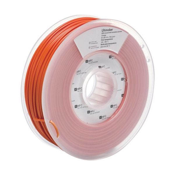 Ultimaker 純正フィラメント ABS Orange 2.85mm 750g 1628 1巻 688-7339（直送品）