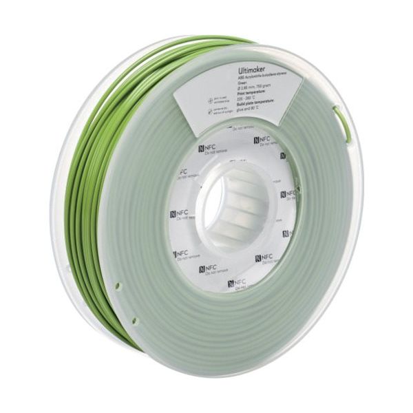 Ultimaker 純正フィラメント ABS Green 2.85mm 750g 1627 1巻 688-7349（直送品）