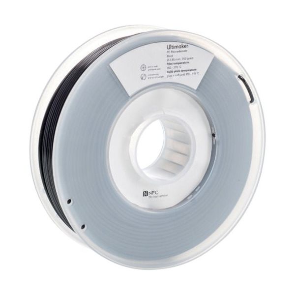 Ultimaker 純正フィラメント PC Black 2.85mm 750g 1641 1巻 688-7329（直送品）