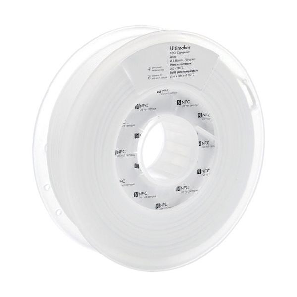 Ultimaker 純正フィラメント CPE+ White 2.85mm 750g 1645 1巻 688-7335（直送品）