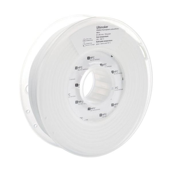 Ultimaker 純正フィラメント TPU95A White 2.85mm 750g 1755 1巻 688-7342（直送品）