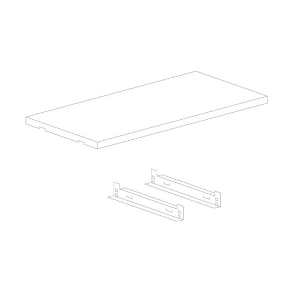 SANSHIN スリム棚板ラック スリムイーラック追加棚板セット W1250×D625用 EBSHS462-FMW0 1セット(1枚)（直送品）