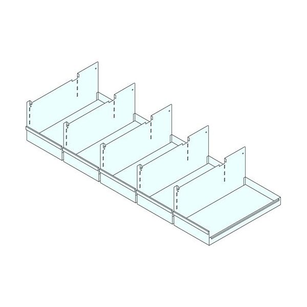 SANSHIN スリム棚板ラック スリムイーラック仕切りトレー1段セット H350×W1550×D625用 EBST53562-FMW0（直送品）