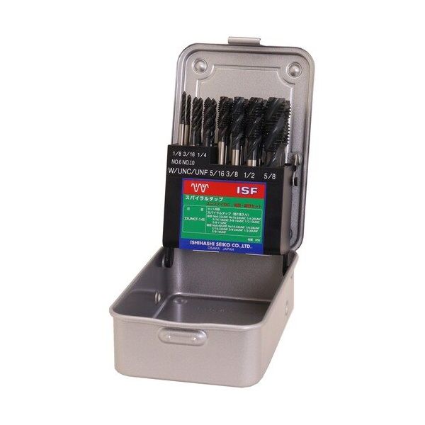 イシハシ精工 IS スパイラルタップセット ユニファイねじ SSUNCF-14S 1セット(14本) 681-5484（直送品）