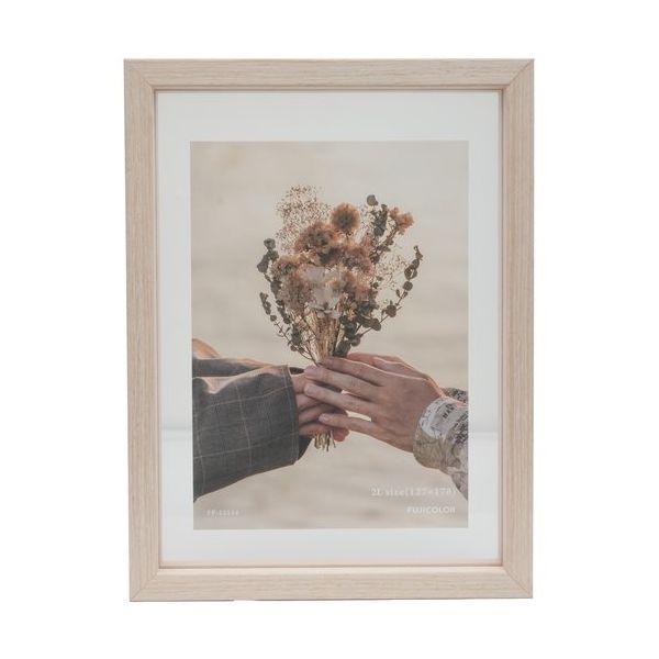 富士フイルム フジカラー 写真フレーム フロティフレーム 2L ナチュラル FLOATYFRAME2LNT 1枚 689-7564（直送品）