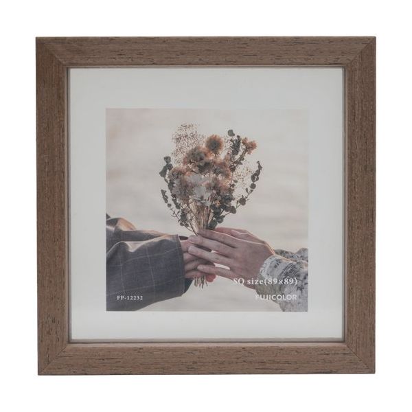 富士フイルム フジカラー 写真フレーム フロティフレーム スクエア ブラウン FLOATYFRAMESQBR 1枚 689-7565（直送品）