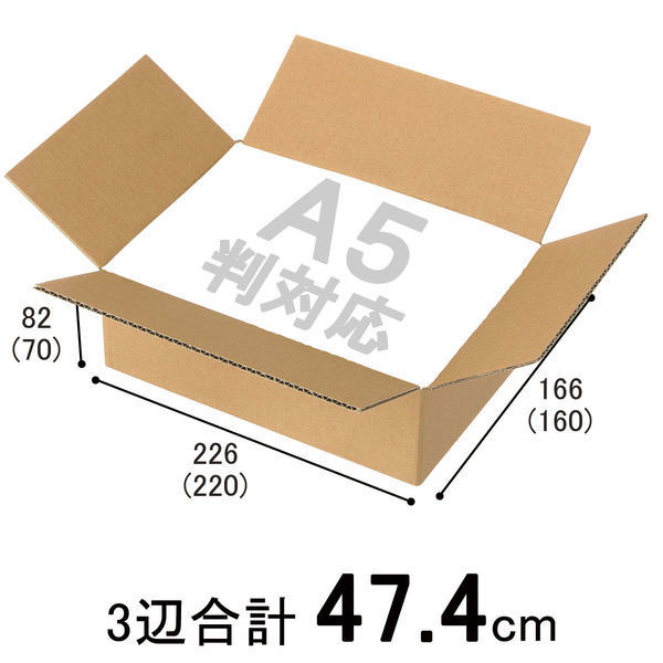 3点まとめ売り 底面A5】【60サイズ】 「現場のチカラ」 小型ダンボール 底面A5