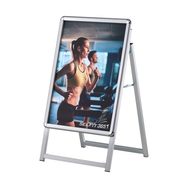 シンエイ PGーAサイン片面 屋内用 シルバー B2サイズ PG-A-B2AGK 1台 685-1581（直送品）