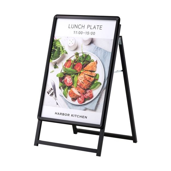 シンエイ PGーAサイン片面 屋外用 ブラック A1サイズ PG-A-A1BGGK 1台 685-1591（直送品）