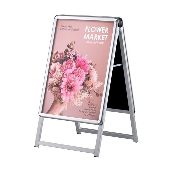 シンエイ PGーAサイン両面 屋外用 シルバー B2サイズ PG-A-B2AGGR 1台 685-1604（直送品）