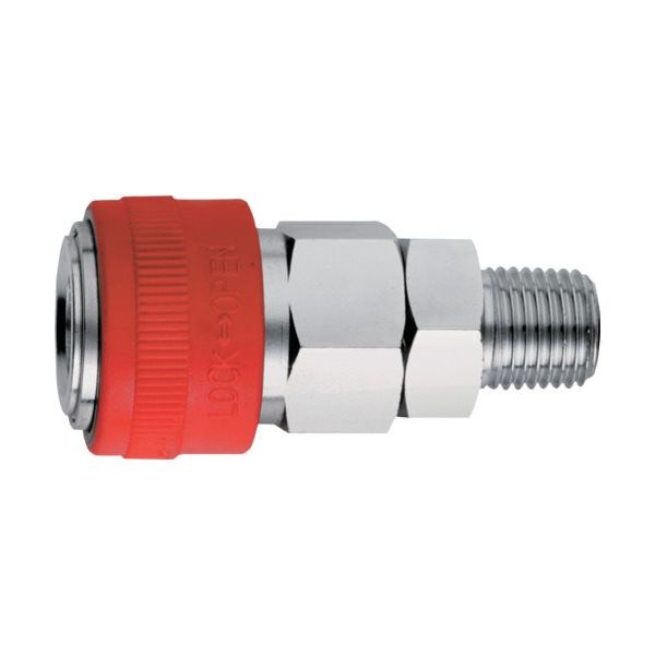 フジマック マッハ エアーカプラ オネジR3/8 A-208 1個 544-5130（直送品）