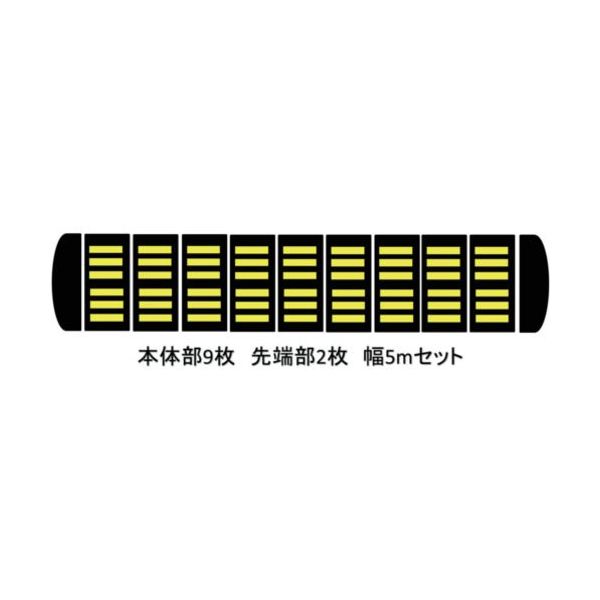 サンセルフ 減速くん タイプ2 アスファルト用 5mセット TYPE2-AS-5M 1セット 686-3254（直送品）