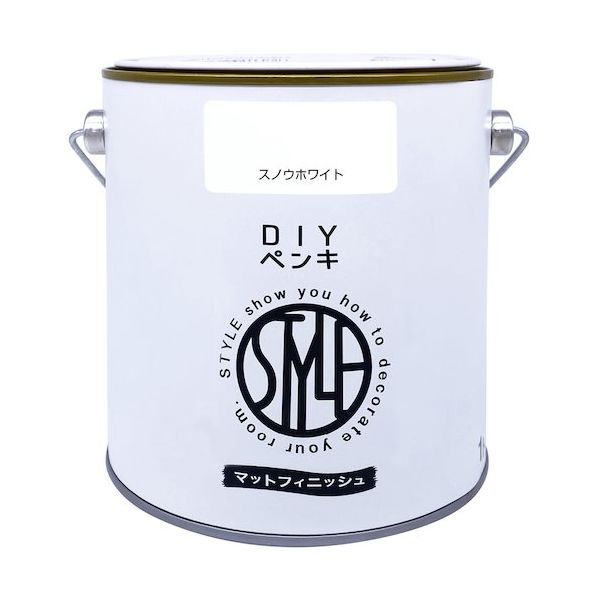 ニッペホームプロダクツ ニッぺ DIYペンキ マットフィニッシュ スノウホワイト 1kg 4976124887307 1缶 567-0066（直送品）
