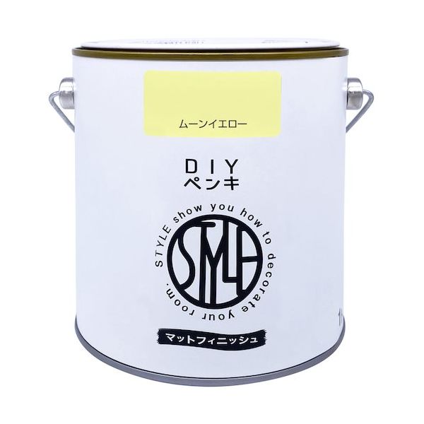 ニッペホームプロダクツ ニッぺ DIYペンキ マットフィニッシュ ムーンイエロー 1kg 4976124887420 1缶 567-0090（直送品）