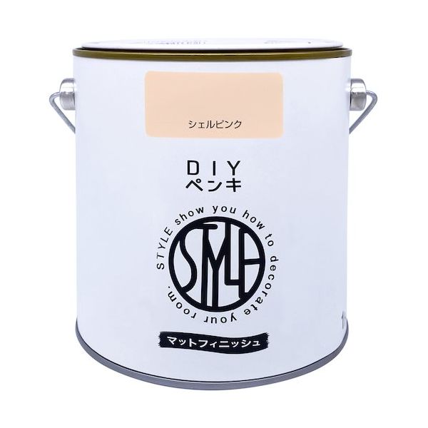 ニッペホームプロダクツ ニッぺ DIYペンキ マットフィニッシュ シェルピンク 1kg 4976124887451 1缶 567-0084（直送品）
