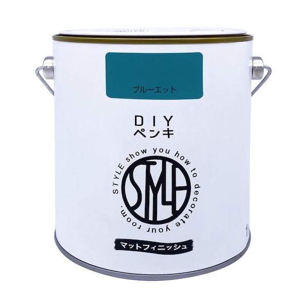 ニッペホームプロダクツ ニッぺ DIYペンキ マットフィニッシュ ブルーエット 1kg 4976124887406 1缶 567-0089（直送品）