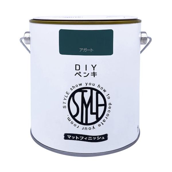 ニッペホームプロダクツ ニッぺ DIYペンキ マットフィニッシュ アガート 1kg 4976124887383 1缶 567-0082（直送品）