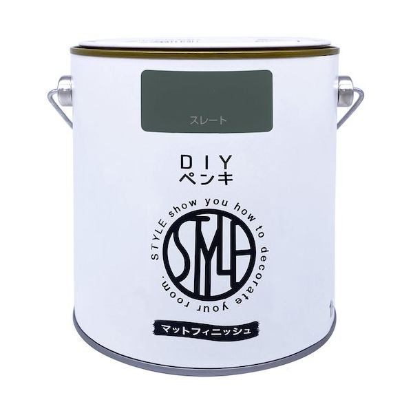 ニッペホームプロダクツ ニッぺ DIYペンキ マットフィニッシュ スレート 1kg 4976124887314 1缶 567-0052（直送品）