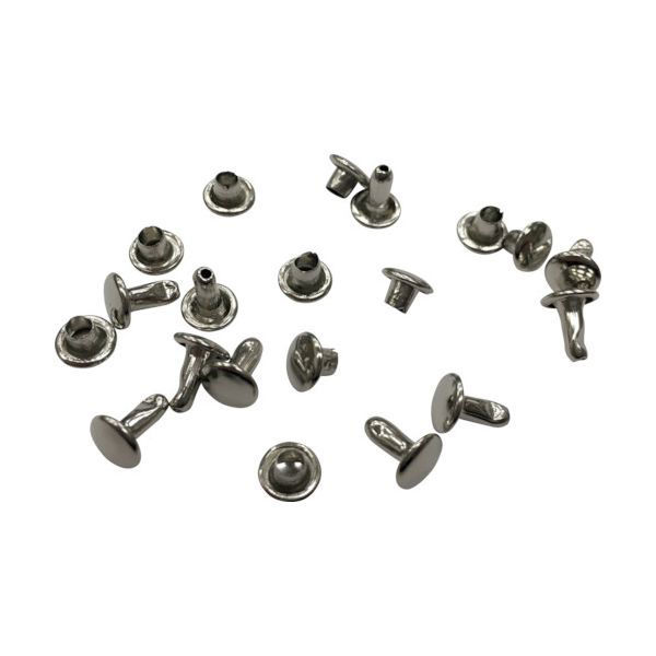 ユタカメイク 金具 両面カシメ 小 7×6φ 4×6φ J0-02 1袋 337-0500
