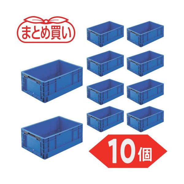TRUSCO 【まとめ買い】オリコン TPO型 折りたたみコンテナ TP規格 24L ダークブルー 10個 TPO-342-DB-10P（直送品）