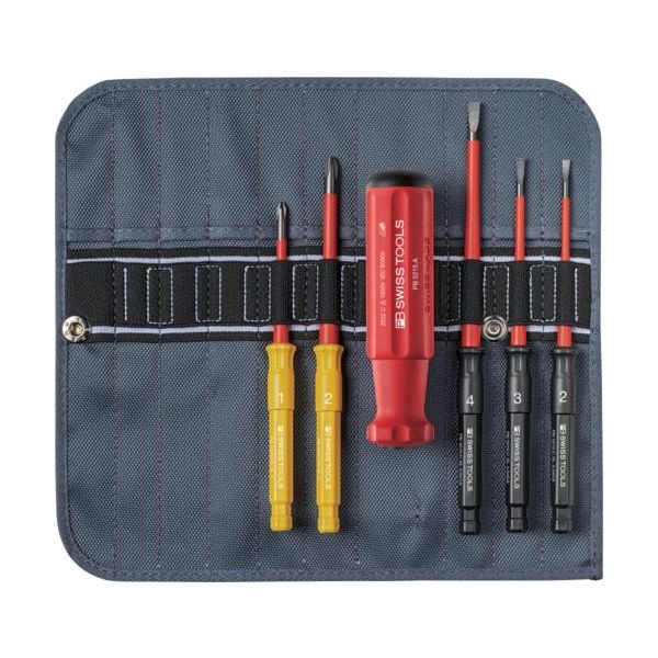 PB SWISS TOOLS PBスイスツールズ 差替式絶縁ドライバーセット 5本組 ロールバック入り 5216SU 1セット(5本)（直送品）