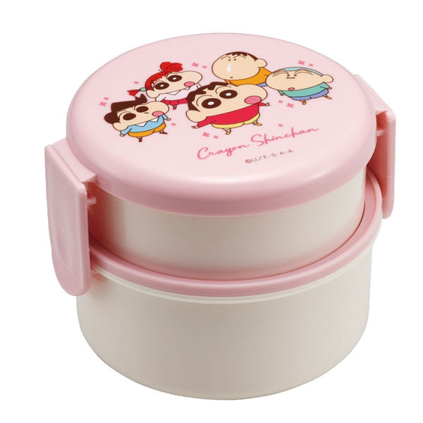 スケーター 弁当箱 2段 500ml 抗菌丸型ランチボックス クレヨン