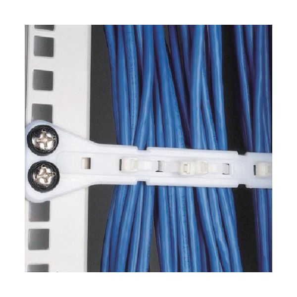 PANDUIT 水平型ケーブル固定具 難燃性白 5個入 PPF2S-S25-V69 1セット(50個:5個×10袋)（直送品）