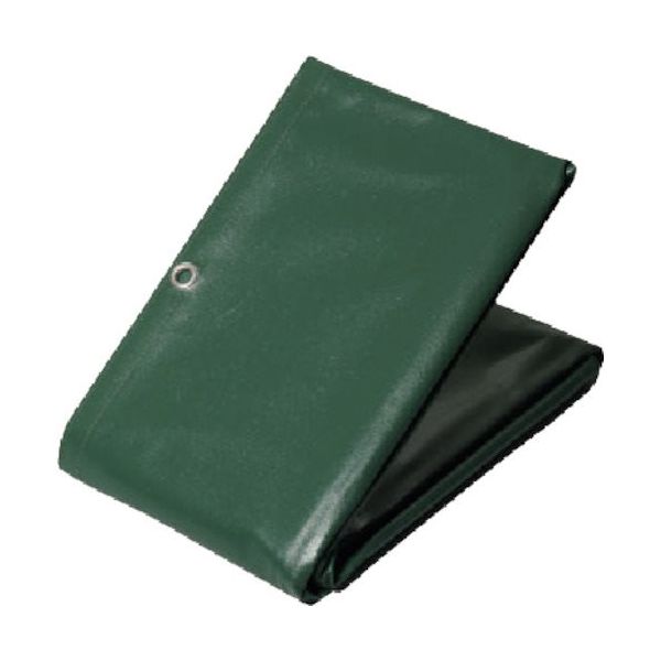 萩原工業 萩原 ターピー エステル帆布トラックシート Wー2号 グリーン 2.1m×2.3m EH-W2 1枚 437-5520（直送品）