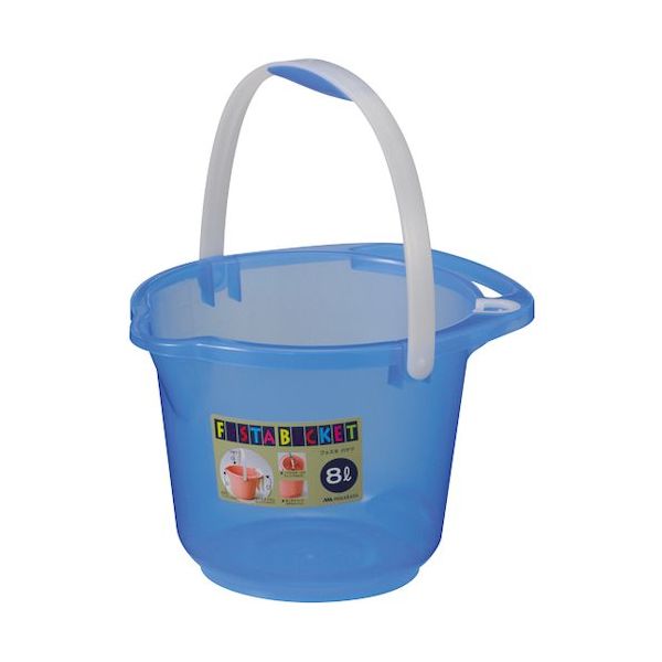 ヒマラヤ化学工業所 ヒマラヤ化学 フェスタ バケツ クリア 6033 8型 クリアブルー 603313 1個 334-8171（直送品）