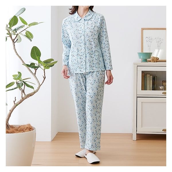 セルヴァン 綿100%ゆったりパジャマ サックス3L 047551405 1セット（直送品）